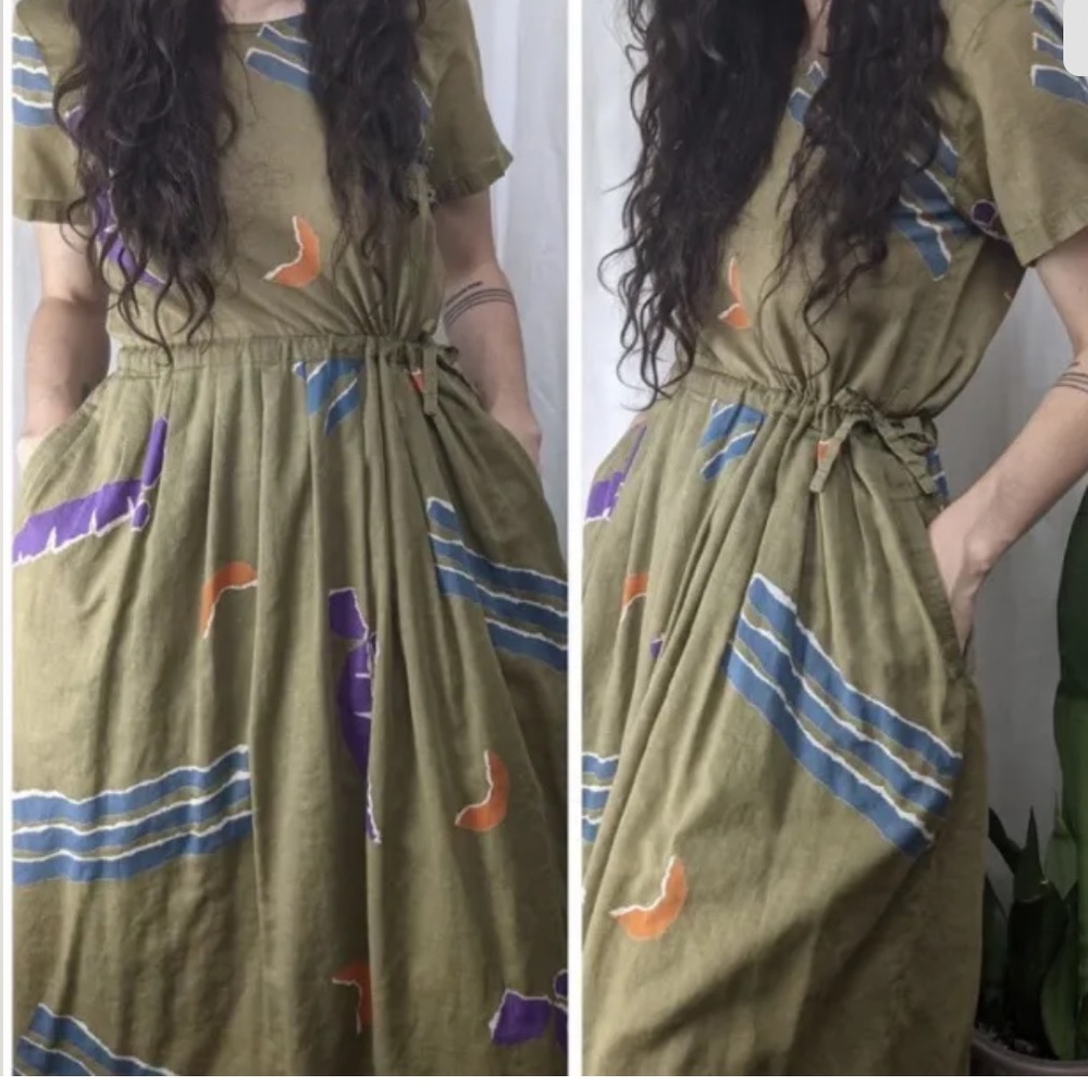 Issey Sport light weight Pleated drawstring dress